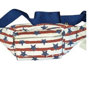 Mad Love American Flag Stars and Stripes Belt Bag NWT